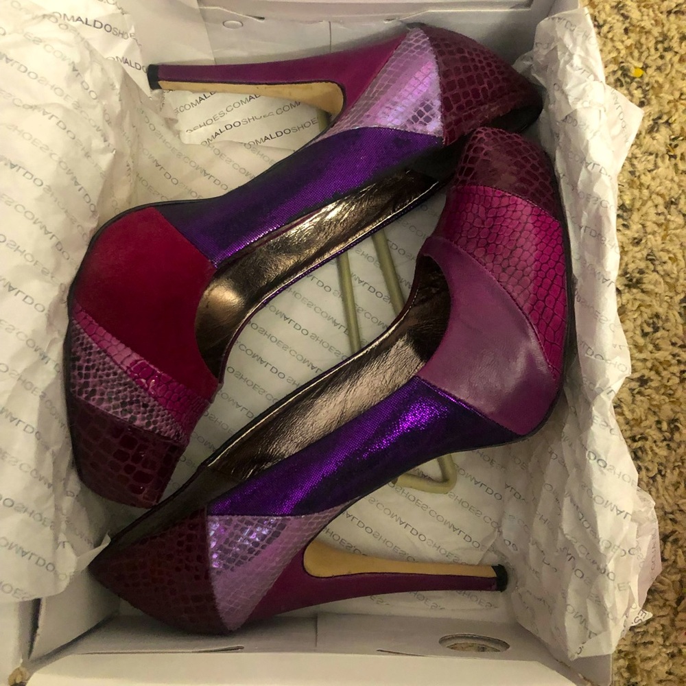 Sexy, Multicolored Patchwork Pattern Aldo Heels - image 1